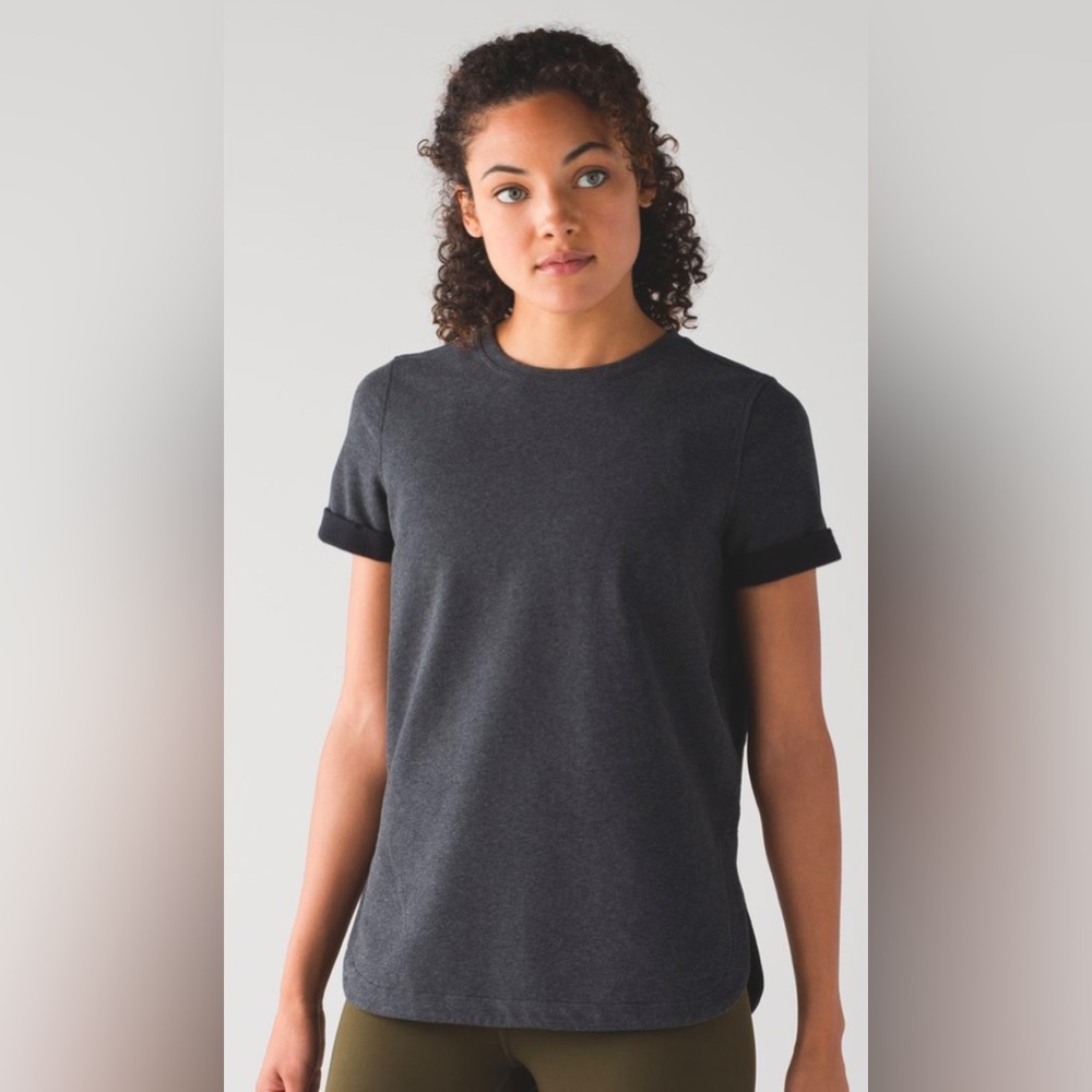 Lululemon All Time Tee - Heathered Black